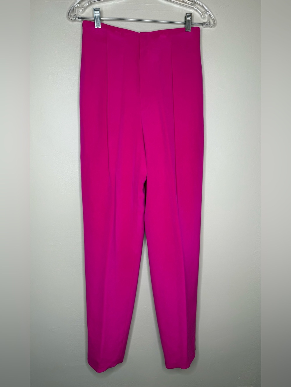 Dana Buchman Silk High-Waist Trousers Fully Lined Fuchsia Size 6